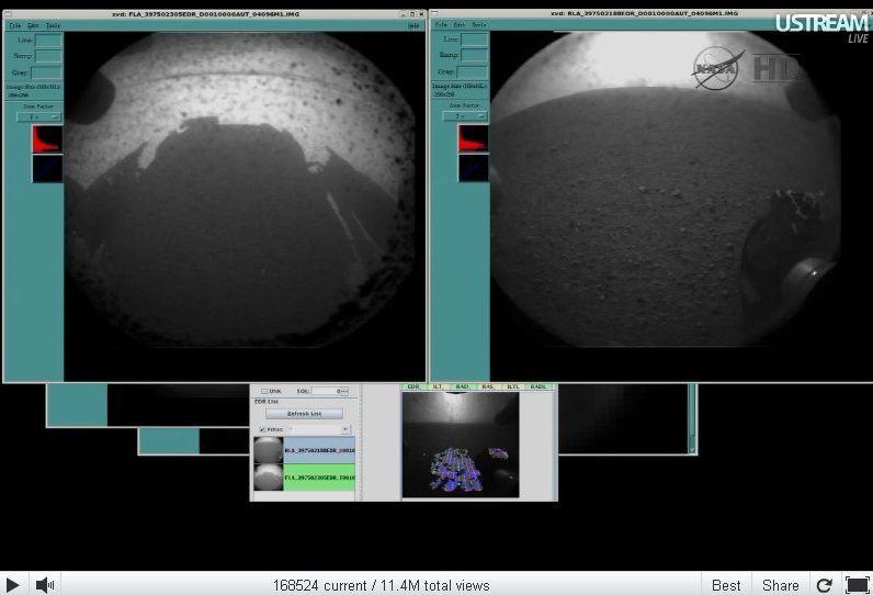 Кьюриосити» совершит посадку на Марс, первые изображения