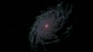 Компьютерная модель образования дисковой галактики
